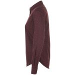 Рубашка женская Becker Women, бордовая с белым — изображение 3