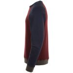 Толстовка унисекс Sandro, бордовая с темно-синим — изображение 3