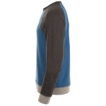 Толстовка унисекс Sandro, синяя с черным меланжем — изображение 3