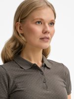 Рубашка поло женская Brandy Women, темно-серая с белым — изображение 7