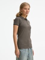Рубашка поло женская Brandy Women, темно-серая с белым — изображение 5