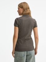 Рубашка поло женская Brandy Women, темно-серая с белым — изображение 6
