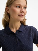 Рубашка поло женская Brandy Women, темно-синяя с белым — изображение 6