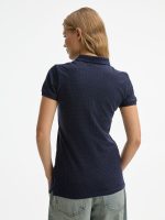 Рубашка поло женская Brandy Women, темно-синяя с белым — изображение 5
