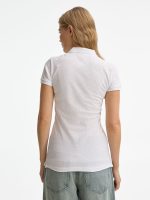 Рубашка поло женская Brandy Women, белая с темно-синим — изображение 6