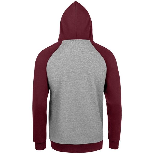 серый меланж с бордовым