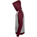 Толстовка унисекс Seattle, серый меланж с бордовым — изображение 3