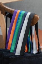 Холщовая сумка BrighTone, черная с оранжевыми ручками — изображение 7