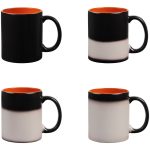 Кружка-хамелеон On Display, матовая, черная с оранжевым — изображение 6