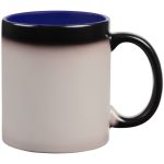 Кружка-хамелеон On Display, матовая, черная с синим — изображение 5