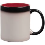 Кружка-хамелеон On Display, матовая, черная с красным — изображение 5