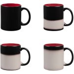 Кружка-хамелеон On Display, матовая, черная с красным — изображение 6