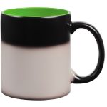 Кружка-хамелеон On Display, матовая, черная с зеленым — изображение 4