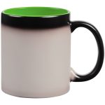 Кружка-хамелеон On Display, матовая, черная с зеленым — изображение 5