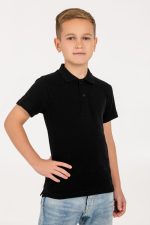 Рубашка поло детская Virma Kids, черная — изображение 4
