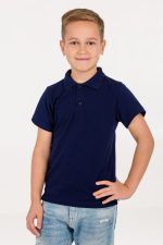 Рубашка поло детская Virma Kids, темно-синяя — изображение 4
