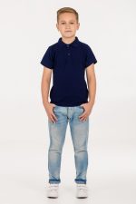Рубашка поло детская Virma Kids, темно-синяя — изображение 5