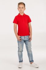 Рубашка поло детская Virma Kids, красная — изображение 5