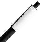 Ручка шариковая Pigra P03 Mat, черная с белым — изображение 4