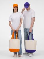 Холщовая сумка Shopaholic, оранжевая — изображение 5