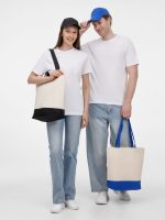 Холщовая сумка Shopaholic, ярко-синяя — изображение 5