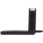 Часы настольные с беспроводным зарядным устройством Pitstop, черные — изображение 4