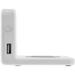 Часы настольные с беспроводным зарядным устройством Pitstop, белые — изображение 5