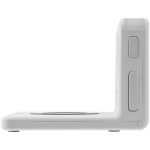 Часы настольные с беспроводным зарядным устройством Pitstop, белые — изображение 6