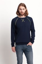 Джемпер Stitch с контрастной отделкой, синий с зеленым — изображение 5