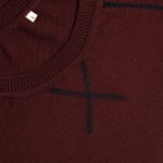 Джемпер Stitch с контрастной отделкой, бордовый с синим — изображение 3