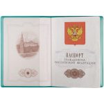 Обложка для паспорта Dorset, бирюзовая — изображение 3