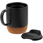 Кружка с пробковой подставкой Corky Walk, черная — изображение 3