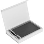 Коробка Silk с ложементом под ежедневник 15х21 см и ручку, ver.2, белая — изображение 3