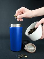Термостакан с ситечком No Leak Infuser, синий — изображение 7