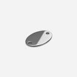 Шильдик металлический Alfa Oval, серебристый глянцевый — изображение 2