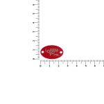 Шильдик металлический Alfa Oval, красный — изображение 2