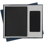Коробка Overlap с ложементом под ежедневник и аккумулятор, ver.2, синяя — изображение 3