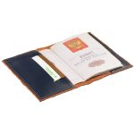 Обложка для паспорта Palermo, синяя — изображение 5