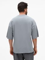 Футболка унисекс оверсайз T1, серая — изображение 3