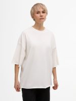 Футболка унисекс оверсайз T1, молочно-белая — изображение 4