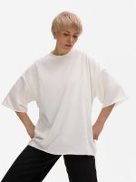 Футболка унисекс оверсайз T1, молочно-белая — изображение 5