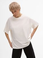 Футболка унисекс оверсайз T2, молочно-белая — изображение 6