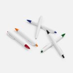 Ручка шариковая Tick, белая с оранжевым — изображение 5