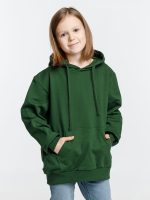 Худи детское Kirenga Kids 2.0, темно-зеленое — изображение 3