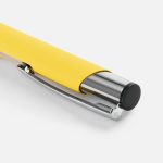 Ручка шариковая Keskus Soft Touch, желтая — изображение 3