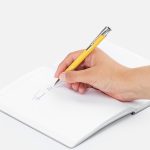 Ручка шариковая Keskus Soft Touch, желтая — изображение 5