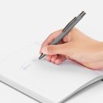 Ручка шариковая Atento Soft Touch, серая — изображение 4