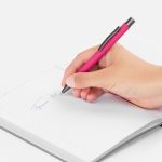 Ручка шариковая Atento Soft Touch, розовая — изображение 4