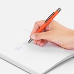 Ручка шариковая Atento Soft Touch, оранжевая — изображение 4