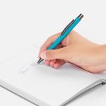 Ручка шариковая Atento Soft Touch, бирюзовая — изображение 4